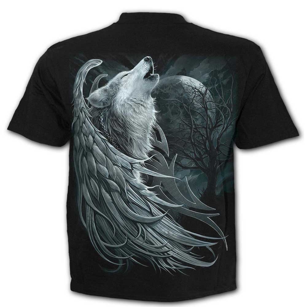 Spiral - WOLF SPIRIT Herren T-Shirt - Schwarz
